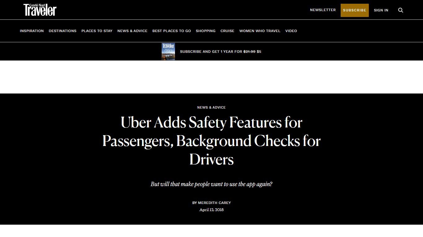 Uber Adds Safety Features for Passengers, Background Checks for Drivers ...